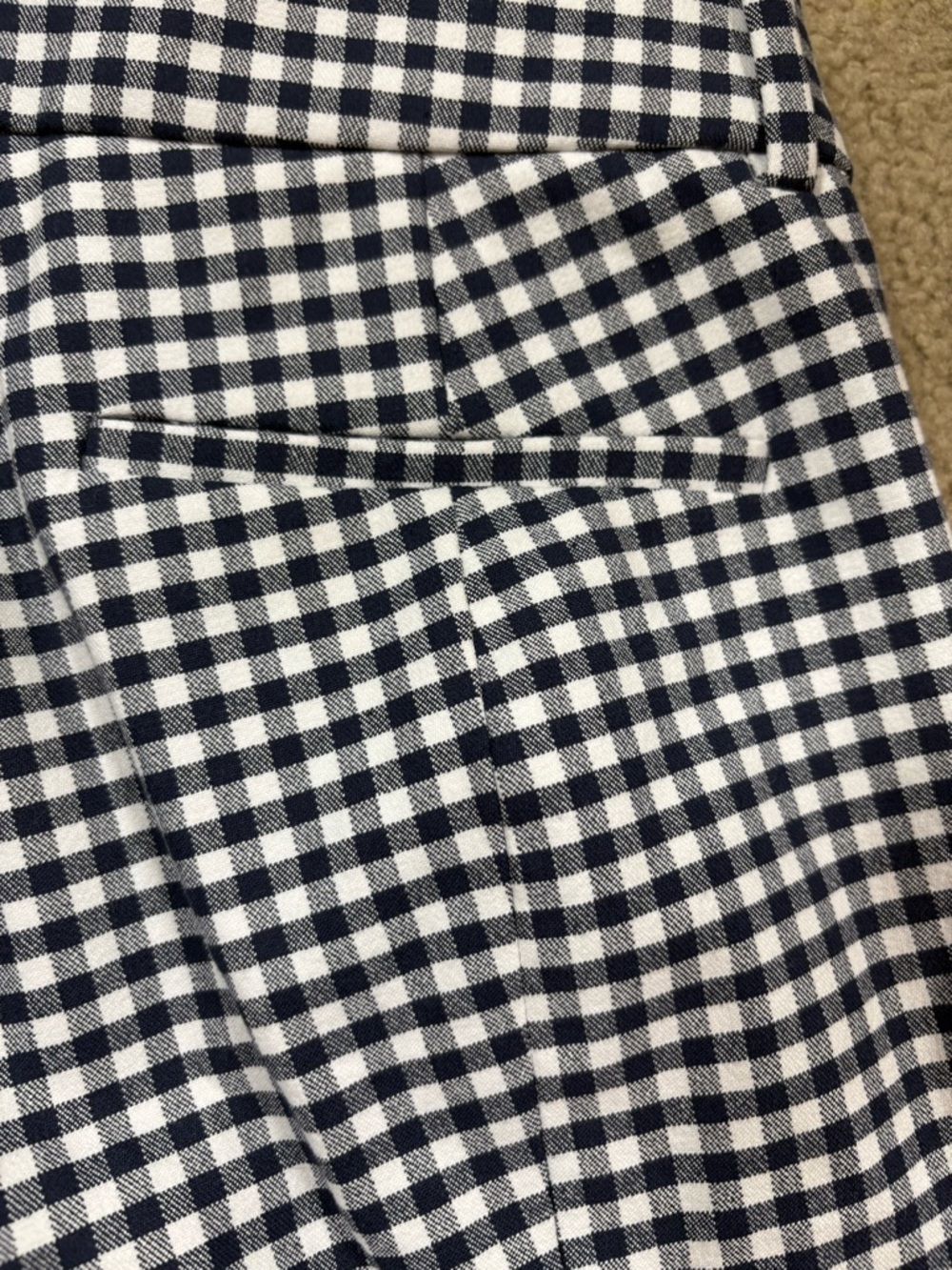 J. Crew Navy and White Gingham Cropped Pants - Picture 5 of 6